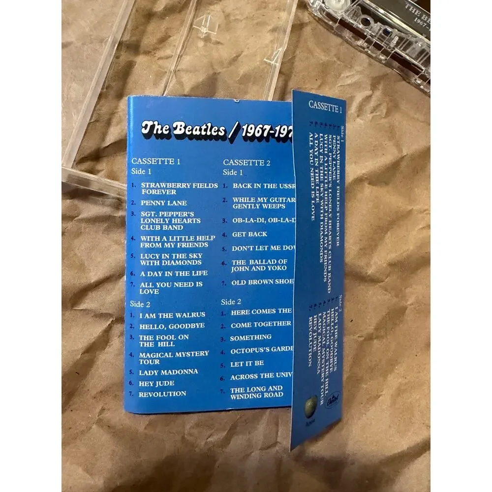 The Beatles 1967-1970 Blue Album Cassette 1 ONLY 1993 Apple Capitol Incomplete